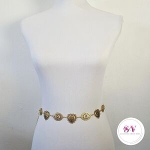Gold Heart Chain Belt